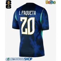 Maglie da calcio Brasile Lucas Paqueta #20 Seconda Maglia Mondiali 2026  Manica Corta